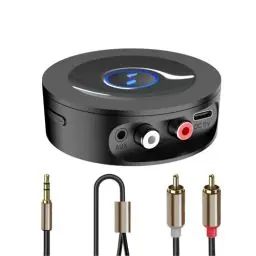 Produktbild: Bluetooth 5.2 Empfänger für Stereoanlage, AUX Bluetooth Adapter Klinke 3.5, Lossless-Level HiFi Receiver für Lautsprecher, Verstärker mit RCA Cinch, Lange Reichweite, HD Audio, Niedrige Latenz