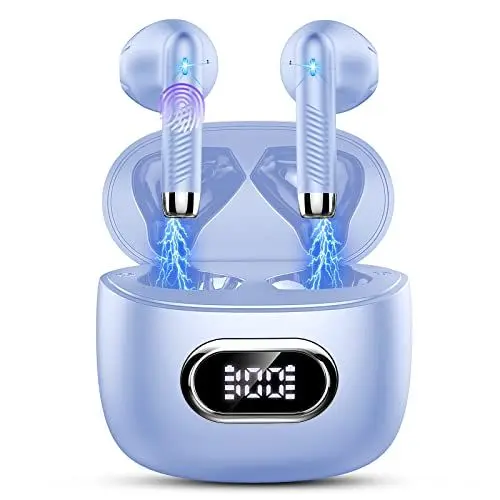 Produktbild: Bluetooth 5.3 Kopfhörer In Ear Kopfhörer Kabellos Bluetooth mit ENC Dual Mic, Kabellose Kopfhörer 42H Deep Bass Wireless Kopfhörer Noise Cancelling Earbuds, IP7 Ohrhörer, LED Anzeige