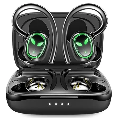 Produktbild: Kuizil Bluetooth-Kopfhörer, kabellos, Sport, HiFi-Stereo, mit HD Mic, CVC8.0, Geräuschunterdrückung, Bluetooth 5.3, Bluetooth-Kopfhörer, wasserdicht IP7, 50 Stunden Akkulaufzeit, kabelloses Headset