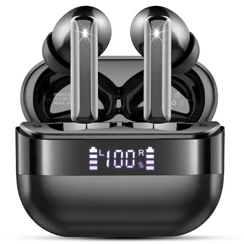 Produktbild: Bluetooth 5.4 Kopfhörer, 2024 Neue Kopfhörer Kabellos In Ear Kopfhörer mit ENC Noise Cancelling Mic, 48H Kabellose Kopfhörer Deep Bass IP7 Wasserdicht Wireless Earbuds, Bluetooth Ohrhörer LED Anzeige