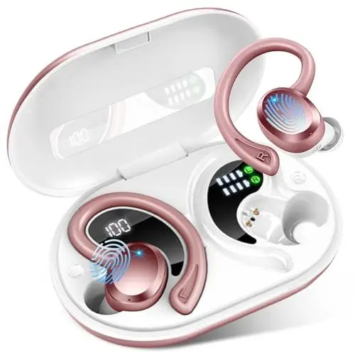 Produktbild: Bluetooth 5.4 Kopfhörer Kabellos Sport, Wireless Earbuds mit Hi-Fi Stereo, Noise Cancelling Mic in Ear Ohrhörer USB-C Schnellaufladung, LED Ladebox, IP7 Wasserdicht Headphones für Android iOS