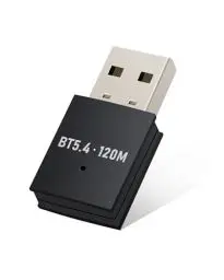 Produktbild: Bluetooth Adapter 120 Meter, 5.4 USB Dongle Adapter, Bluetooth Dongle, Bluetooth Stick, Low Latency, Plug & Play, mit Windows 7/8/10/8.1/11, für Desktop, Laptop, Headset, Tastatur, Maus