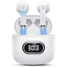 Produktbild: Bluetooth Kopfhörer In Ear Kopfhörer Kabellos Bluetooth 5.3 mit 4 ENC Mic, 2023 Neue Kabellose Kopfhörer 42H Deep Bass Wireless Kopfhörer Noise Cancelling Earbuds, IP7 Wasserdicht Ohrhörer LED Anzeige