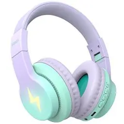 Produktbild: Bluetooth Kopfhörer Kinder, kabellose Bluetooth Kinderkopfhörer Over Ear mit 85dB/94dB Lautstärkebegrenzung, 45H Spielzeit, 3 Lightning-Modi, eingebautes Mikrofon Kopfhörer für Handy Tablet Schule