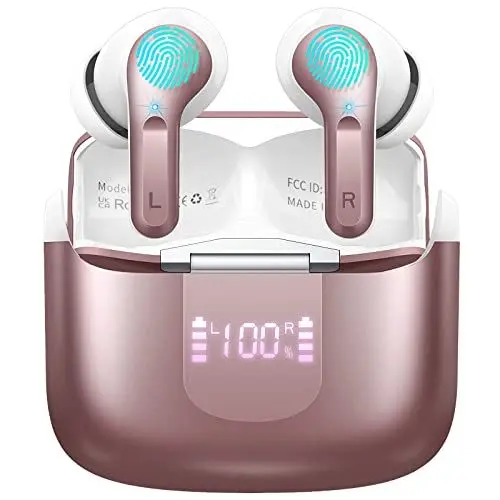 Produktbild: Bluetooth Kopfhörer, Kopfhörer Kabellos Bluetooth 5.3 In Ear Kopfhörer mit 4 ENC Mikrofon, 2023 Neue Kabellose Kopfhörer Noise Cancelling Earbuds mit 40H Deep Bass, USB-C, IP7 Wasserdicht Ohrhörer