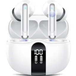 Produktbild: Tukio Bluetooth Kopfhörer, Kopfhörer Kabellos Bluetooth 5.3 In Ear Kopfhörer mit 4 ENC Noise Cancelling Mic, 40H Stunden, Mini Wireless Kopfhörer HiFi Stereo Tiefbass, Ohrhörer IP7 Wasserdicht