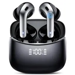 Produktbild: Bluetooth Kopfhörer, Kopfhörer Kabellos Bluetooth 5.3 In Ear Kopfhörer mit 4 ENC Noise Cancelling Mic Ear buds, LED-Anzeige, Kabellose Kopfhörer 52H Tiefer Bass, IPX7 Wasserdicht Ohrhörer, Schwarz
