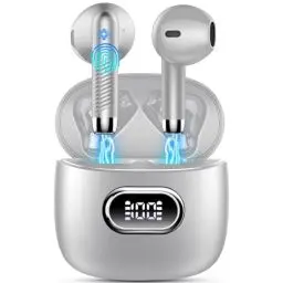 Produktbild: Bluetooth Kopfhörer, Kopfhörer Kabellos Bluetooth 5.3 In Ear Kopfhörer mit 4 HD Mic, 2024 Kabellose Kopfhörer 42Std ENC Noise Cancelling Earbuds Tiefer Bass, IP7 Wasserdicht Ohrhörer LED-Anzeige USB-C
