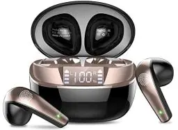 Produktbild: Bluetooth Kopfhörer, Kopfhörer Kabellos Bluetooth 5.3 In Ear Kopfhörer mit 4 Mikrofon, 2024 Neue Kabellose Kopfhörer ENC Lärmreduzierung Earbuds, 40H Tiefer Bass, LED-Anzeige, IP7 Wasserdicht Ohrhörer