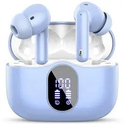 Produktbild: Bluetooth Kopfhörer, Kopfhörer Kabellos Bluetooth 5.3 Sport In Ear Kopfhörer mit 4 Mikrofon, 40 std Spielzeit, LED-Anzeige, ENC Lärmreduzierung, HiFi Stereo Ohrhörer für Arbeit und Studium