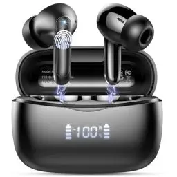 Produktbild: Bluetooth Kopfhörer, Kopfhörer Kabellos Bluetooth 5.3 in Ear Kopfhörer mit 4 ENC Noise Cancelling Mic, 56H HiFi Stereo Tiefbass Spielzeit, IP7 Wasserdicht Ohrhörer LED Anzeige, Touch Control, USB-C