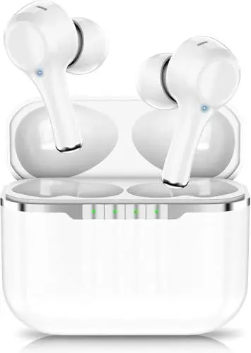 Produktbild: Bluetooth Kopfhörer, Kopfhörer Kabellos Bluetooth Sport In Ear Kopfhörer mit Mic, 2025 Neue Kopfhörer ENC Lärmreduzierung Wireless Earbuds mit IP7 Wasserdicht, 50H Deep Bass In-Ear Ohrhörer (weiß)