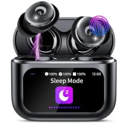 Produktbild: Bluetooth Kopfhörer, Mini Schlafkopfhörer Bluetooth 5.4 mit Touchscreen, 2025 Neue in Ear Kopfhörer Kabellos mit ENC Noise Cancelling, IP7 Ohrhörer mit 48H Immersiver Deep Bass Ohrhörer/5 EQ-Modus