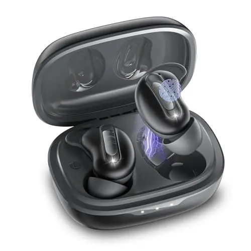 Produktbild: Bluetooth Kopfhörer, Schlafkopfhörer, Kopfhörer Kabellos Bluetooth 5.4 mit 4 Mikrofone ANC+ENC 48H Écouteur, Hi-Fi Klang, Touch Control, IPX7 Étanche Oreillette, komfortabel für Seitenschläfer
