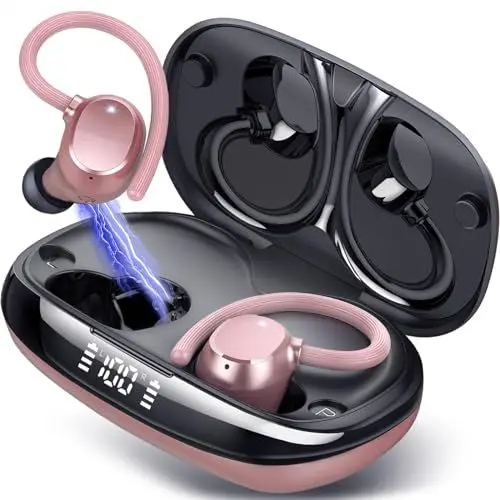 Produktbild: Tukio Bluetooth Kopfhörer Sport, Kopfhörer Kabellos Bluetooth, 80Std In-Ear 20250114-03 Rose Gold Pro