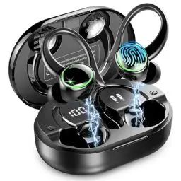 Produktbild: Bluetooth Kopfhörer Sport, Kopfhörer Kabellos Bluetooth 5.3 mit 4 ENC Noise Cancelling Mic, 50 Std Kabellose Kopfhörer in Ear mit HiFi Stereo, IP7 Wasserdicht, Bluetooth Ohrhörer LED Anzeige, USB-C