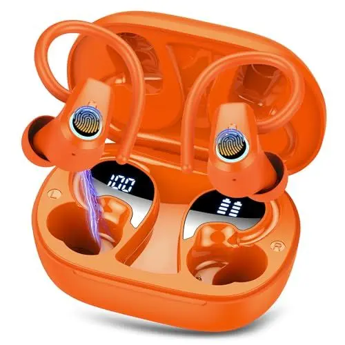 Produktbild: Bluetooth Kopfhörer Sport, Kopfhörer Kabellos Bluetooth 5.3 mit 4 Mic, 2024 In Ear Kopfhörer Noise Cancelling Dual LED Earbuds, 50Std Tiefer Bass, IP7 Wasserdicht Ohrhörer, für Arbeit Studium Sport.