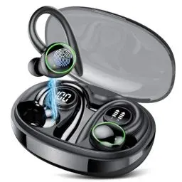 Produktbild: PEFUPEW Bluetooth kopfhörer Sport, Kopfhörer Kabellos Bluetooth 5.3 mit 4 Mic, In Ear Kopfhörer ENC Noise Cancelling, HiFi Stereo Ohrhörer mit Dual LED-Anzeige, 48 Std Spielzeit, IP7 Wasserdicht