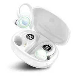 Produktbild: Bluetooth Kopfhörer Sport, Kopfhörer Kabellos Bluetooth 5.3 mit 4 Mic, In Ear Kopfhörer Bluetooth ENC Noise Cancelling, HiFi Stereo Ohrhörer mit LED-Anzeige, 48 Std Spielzeit, IP7 Wasserdicht, Weiß