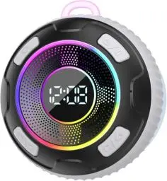 Produktbild: Bluetooth Lautsprecher, Musikbox Tragbarer Bluetooth 5.3 Box mit Stereo, IP7 Wasserdicht Bluetooth Duschlautsprecher mit Saugnapf, LED/RGB Licht, Mikrofon, Freisprechfunktion, fur Outdoor/Party/Reisen