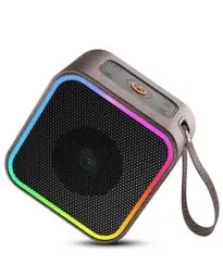 Produktbild: Bluetooth Lautsprecher, Tragbar Musikbox Bluetooth 5.3 Box mit 10 Stunden Spielzeit, Stereo Sound Bluetooth Speaker mit Bässen und Bunten Licht, USB C ladekabel, IPX6 Wasserdicht für Zuhause, Garten