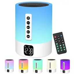 Produktbild: Bluetooth Lautsprecher mit Licht, White Noise Machine, Lichtwecker, Nachttischlampe Touch Dimmbar mit Wecker, Geschenke für Mädchen Junge Kinder Teenager Frauen, Geschenkideen, Coole Sachen