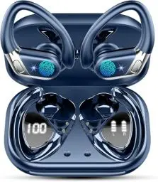 Produktbild: Bluetooth Sport-Kopfhörer, 50 Stunden Bluetooth 5.4 HiFi Stereo, kabellose Kopfhörer mit Geräuschunterdrückung, Bluetooth-Kopfhörer Schnellladung USB-C, IP7 wasserdicht, Laufen, Fitnessstudio, Laufen