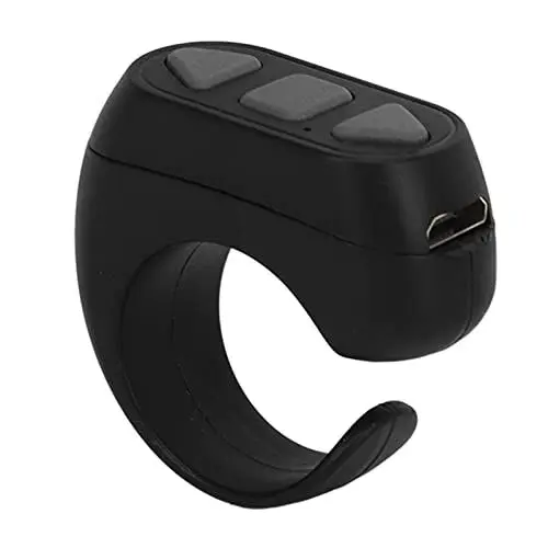 Produktbild: Bluetooth-Fernbedienung App Page Turner, TikTok Remote Scrolling Ring für Telefonkamera Remote Shutter Selfie Video Catch Up Novel Button (Schwarz)