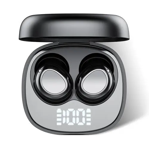 Produktbild: Bluetooth-Kopfhörer 5.4 Stereo HiFi Mit 4 ENC Mic, Wireless In Ear 45 Stunden LED Display, Geräuschunterdrückung, IPX7 Wasserdicht, Schwarz