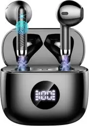 Produktbild: Bluetooth-Kopfhörer, Bluetooth 5.4, kabellose Kopfhörer mit 4 ENC Geräuschunterdrückung, Mic, Kopfhörer in Ear 40 Stunden Wiedergabe, kabellose Kopfhörer HiFi Stereo IP7 wasserdicht für iOS & Android