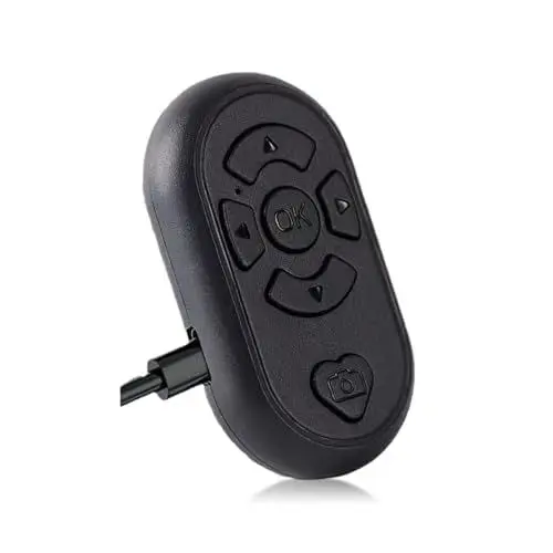 Produktbild: Bluetooths-Fernbedienungs-Scrolling-Ring für Tiktok Page Turner, Drahtlose Kamera-Auslöser-Selfie-Taste für Handy-Tablet-Remote-Clicker, Simulieren Sie die Mausbedienung (Schwarz)