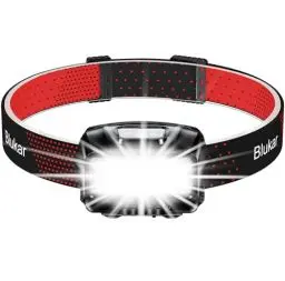 Produktbild: Blukar LED Stirnlampe Wiederaufladbar, Superhell 2000 Lumen Stufenlos Dimmbar Kopflampe mit 8 Lichtmodi, Sensor und Rotlicht, Leichtgewichtig Wasserdichte Mini Stirnleuchte für Campen, Angeln usw.