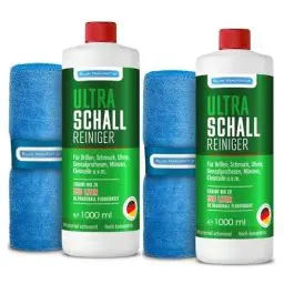 Produktbild: BLUM MANUFAKTUR 2x 1000ml Ultraschallreiniger Konzentrat - Hochwirksam & extrem ergiebig - Für Schmuck, Brillen, Gebiss & mehr - Für Ultraschallgeräte, Ultraschallbad