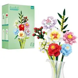 Produktbild: Blumen Bauspielzeugsets,8 Blumenstrauß Bausteine Set,643 Stück Künstliche bausteine Blumenstrauß,Modellbausatz für Erwachsene Kinder,Heimdeko,Liebes-Geschenk zum Valentinstag für Mädchen Frauen