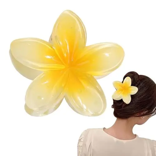 Produktbild: Blumen Haarklammern,farbige Blumen-Haarklammern, 8cm Große Hawaiianische Blumenklammer, Dünnes, Dickes, Lockiges Haar Für Damen, Starke, Rutschfeste Hibiskus-Haarspange