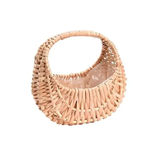 Produktbild: Blumenmädchen-Körbe, Weiden-Rattan-Korb, Aufbewahrungskorb, Gewebter Blumenkorb mit Griff, Picknick für Hochzeiten, Heimdekoration und Picknick-Aktivitäten Im Freien