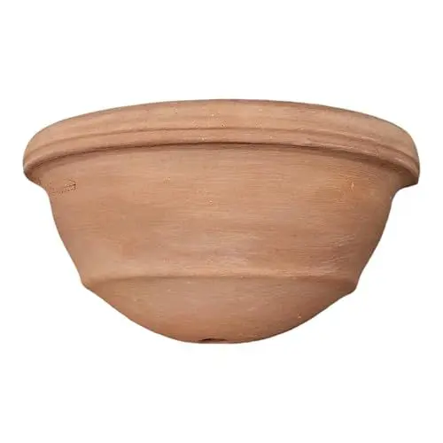 Produktbild: Blumentopf Pflanzgefäß für die Wand Vaso a Muro Terracotta FROSTFEST -QUALITÄTSWARE- -Italienisches Terracotta- Ideal für den Außenbereich für Garten, Balkon und Terrasse (31cm)