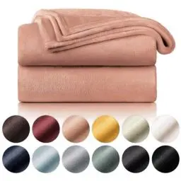 Produktbild: Blumtal Kuscheldecke flauschig - Oeko-TEX zertifizierte Fleecedecke 150x200 cm - Wohndecke 150x200 cm weich - Decke Couch Wohn- & Kuscheldecke Rosa - Tagesdecke Rosa/Kuscheldecke flauschig Rosa Decke