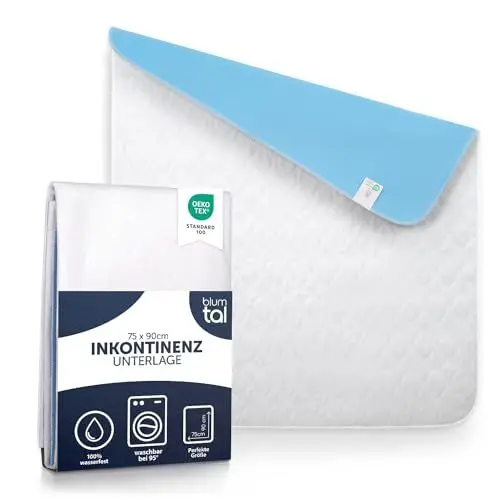Produktbild: Blumtal® Inkontinenzunterlage waschbar 75x90 cm - Betteinlage für Babys - OEKO-TEX zertifizierte Inkontinenz Bettunterlage für Babys - Bettunterlage wasserdicht - Inkontinenzauflage 75x90 cm - 1er Set