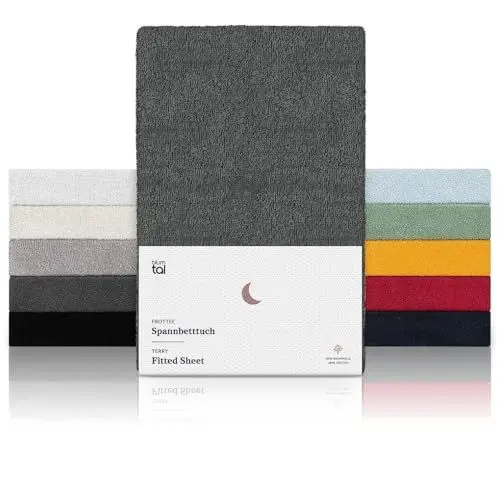 Produktbild: Blumtal Jersey Spannbettlaken 40x90 Babybett 2er Set - OEKO-TEX zertifiziertes Kinderwagen Spannbettlaken - Stubenwagen Bezug 100% Baumwolle - Spannbettlaken Kinderwagen - Baby Bettwäsche Anthrazit