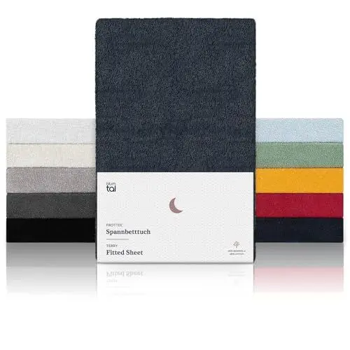 Produktbild: Blumtal Jersey Spannbettlaken 70 x 140 cm Babybett - OEKO-TEX zertifiziertes Bettlaken 70x140 Kinderbett - Kinderbettwäsche 70x140 aus 100% Baumwolle - Spannbettlaken 70x140 Baby in Blau