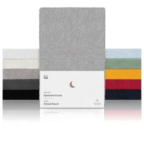 Produktbild: Blumtal Jersey Spannbettlaken 40x90 cm Babybett - OEKO-TEX zertifiziertes Kinderwagen Spannbettlaken - Stubenwagen Bezug aus 100% Baumwolle - Spannbettlaken Kinderwagen - für Moseskorb Baby in Grau
