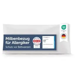 Produktbild: Blumtal® Milbenbezug Kissen 40x60 cm - Oeko-TEX zertifizierte Allergiker Bettwäsche Kissen 40x60 cm - Kissenbezug gegen Hausstaubmilben - Encasing Kissen 40x60 cm - Antiallergische Bettwäsche Kissen