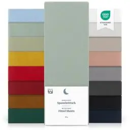 Produktbild: Blumtal® Spannbettlaken 90x200cm - Spannbettlaken Microfaser - Oekotext zertifizierte Bettlaken 90x200cm - Spannbetttuch 90x200 cm - Bettbezug 90x200cm / Leintuch 90x200cm Laken - Summer Green - Grün