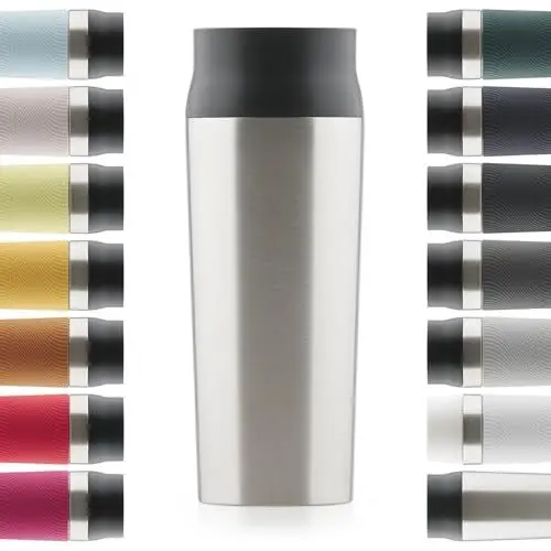 Produktbild: Blumtal Thermobecher 500 ml - Kaffeebecher to go aus Edelstahl - auslaufsicherer Isolierbecher kalt/heiß - Mug mit 360° Trinköffnung - Thermosbecher mit Quick-Press-Verschluss - Coffee Mug - Silber