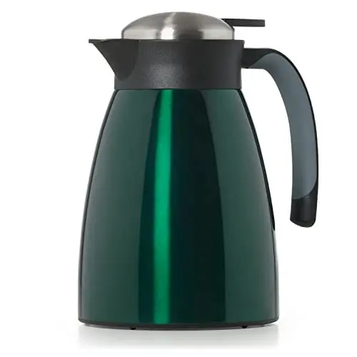 Produktbild: Blumtal Thermoskanne 1l - BPA-freie Teekanne mit Quick Tip Verschluss - auslaufsichere Kaffeekanne thermo für langanhaltende Isolation - Isolierkanne 1l - Thermoskannen - Kaffee Thermoskanne in Grün