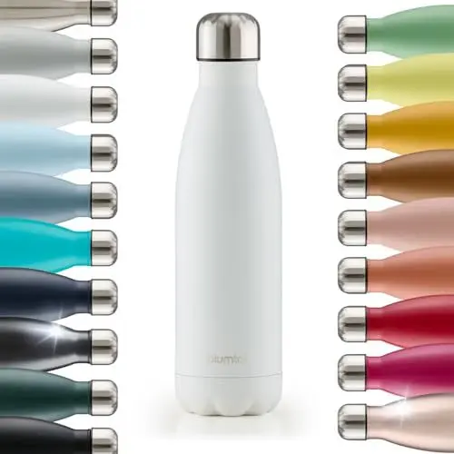 Produktbild: Blumtal® Trinkflasche Edelstahl Charles - Thermosflasche 750 ml - BPA-freie Thermo Trinkflasche kalt&warm - auslaufsichere Trinkflasche Metall - Thermos Trinkflasche - Trinkflasche Thermo - Weiß