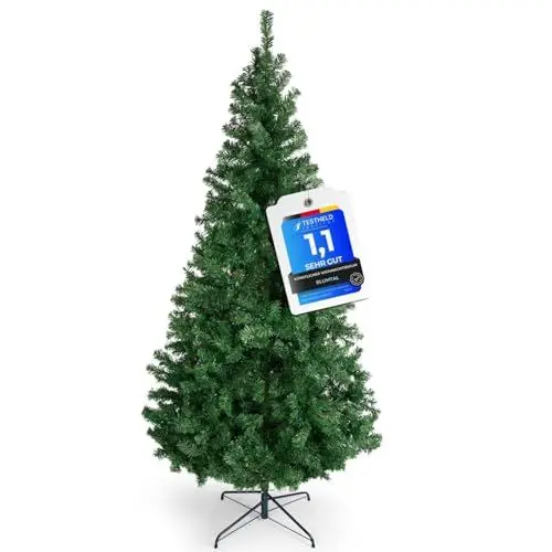 Produktbild: Blumtal künstlicher Weihnachtsbaum 210 cm - Weihnachtsbaum künstlich 210 cm mit naturgetreuen PVC-Nadeln + Stellfuß - Christbaum - künstliche Weihnachtsbäume - Kunst Weihnachtsbaum - Baum Weihnachten