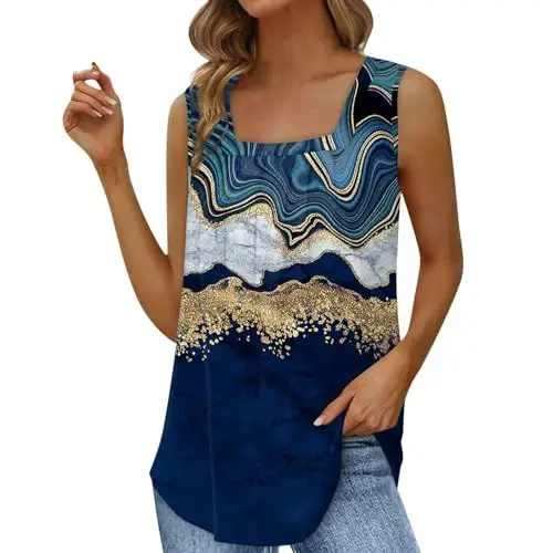 Produktbild: Bluse Blumen Damen Damen Top Basic T Shirt Druck Tshirt Damen Lang Y2K Shirt T Shirt Schwarz Unbedruckt Padded Sports Bra Tank Top Damen Bluse Lang Graphic Tees Basic Tops Blau S