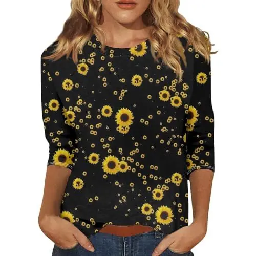 Produktbild: Bluse Weiss Damen 3/4 Arm Tshirt Teenager Mädchen Blusenkragen damenblusen Elegantes Outfit Damen komplett smaragdgrün Chiffon Bluse Damen Kurzarm Bluse Damen Damen blusen musselin Set